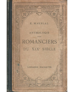 E.Maynial: Anthologie des Romanciers du XIX siecle - lingua francese   A85