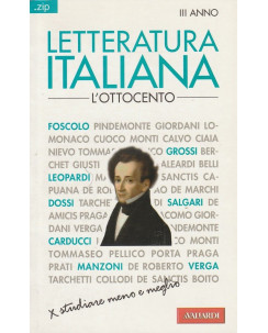 A.Galimberti: Letteratura italiana - L'Ottocento  ed.Vallardi   NUOVO -50%  A82