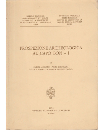 AAVV: Prospezione archeologica al capo bon - I  ed.CNDR  FF14