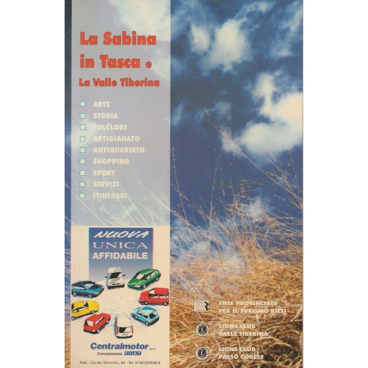 Anna C.Anselmi: La Sabina in tasca e la Valle Tiberina  A81  5,00€