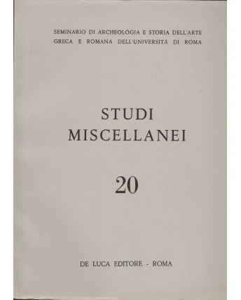 AAVV: Studi Miscellanei 20 ed.De Luca  FF03