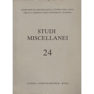 AAVV: Studi Miscellanei 24 ed.De Luca FF03  20,20€