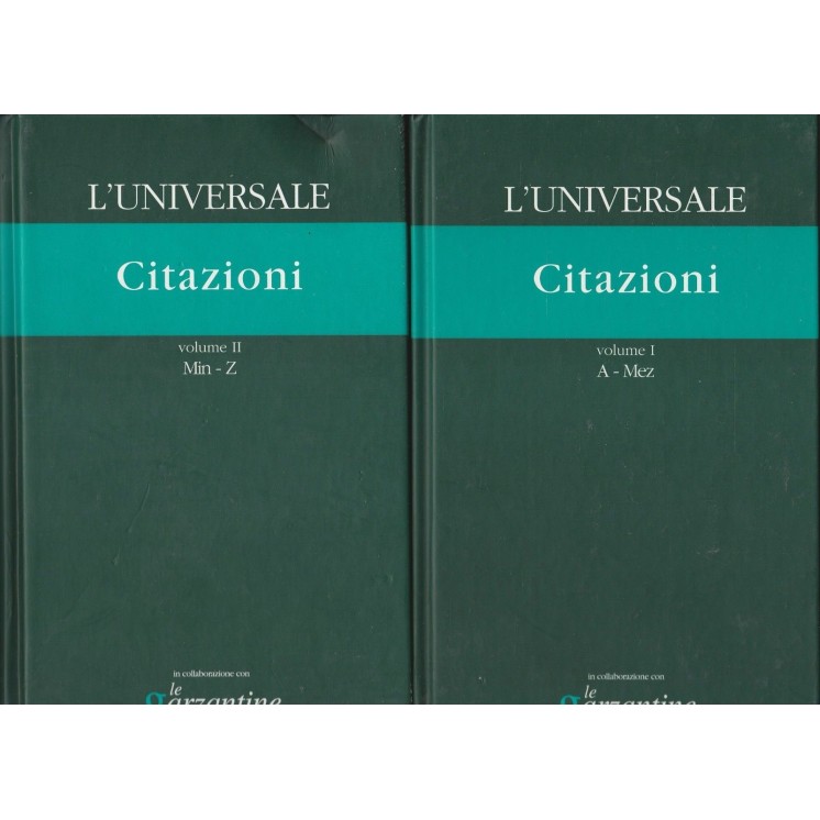 L'Universale - Citazioni vol 1 e 2 ed.Il Giornale A52  5,00€ L'Universale - Citazioni vol 1 e 2 ed.Il Giornale A52  5,00€