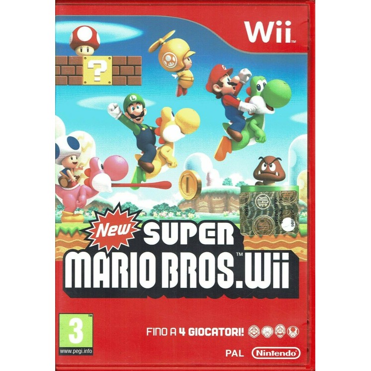 Videogioco Wii Super Mario Bros Wii Italiano libretto  NINTENDO