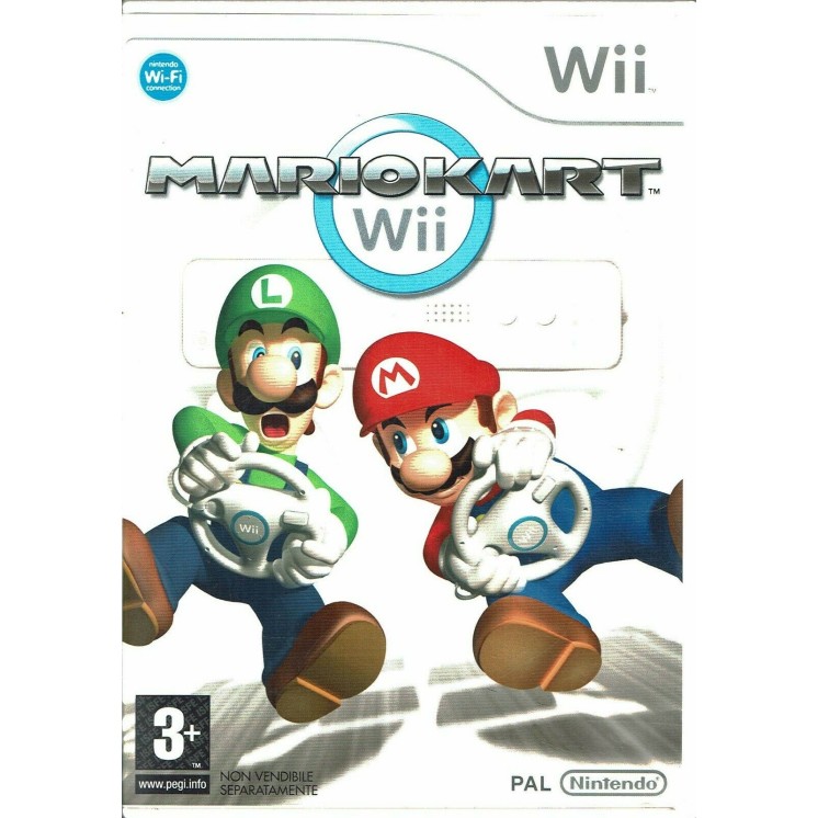 Videogioco WII MARIO KART completo di volante e scatola PAL 3+ Nintendo