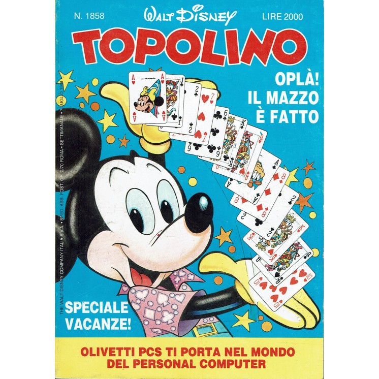 Topolino n.1858 ed. Walt Disney Mondadori