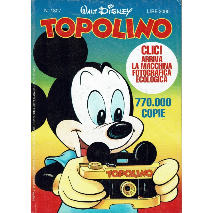 Topolino n.1807 di Walt Disney ed. Mondadori