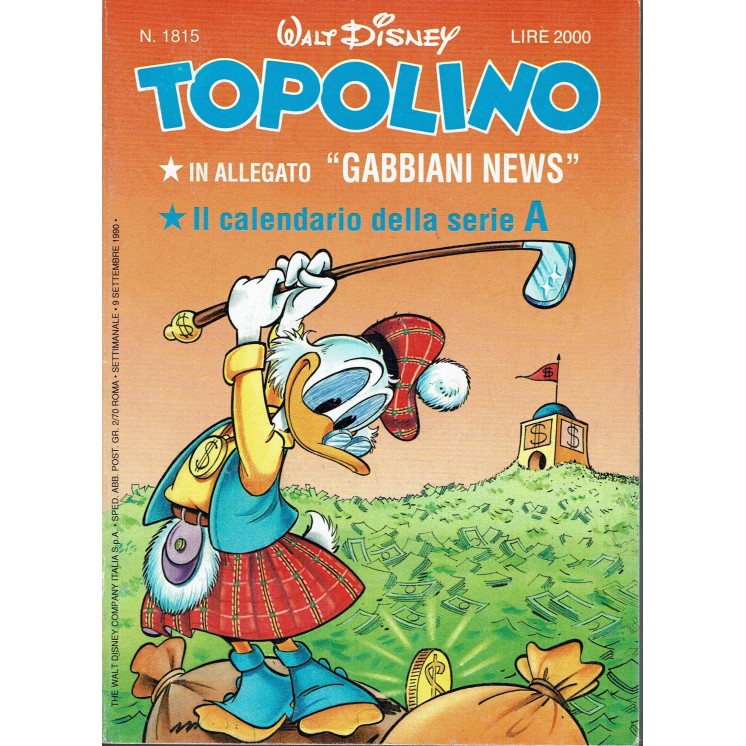 Topolino n.1815 ed. Walt Disney