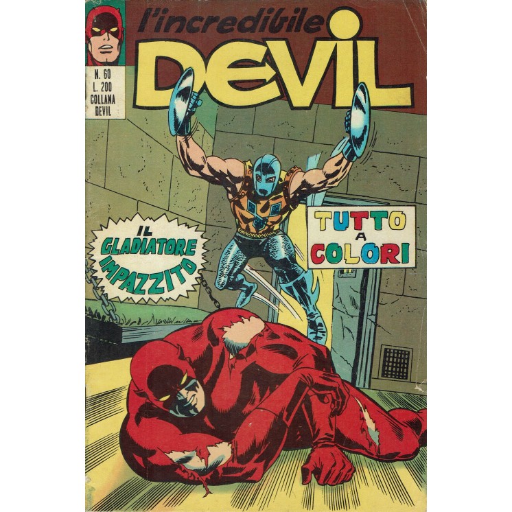 L'Incredibile Devil n. 60 il gladiatore impazzito ed. Corno