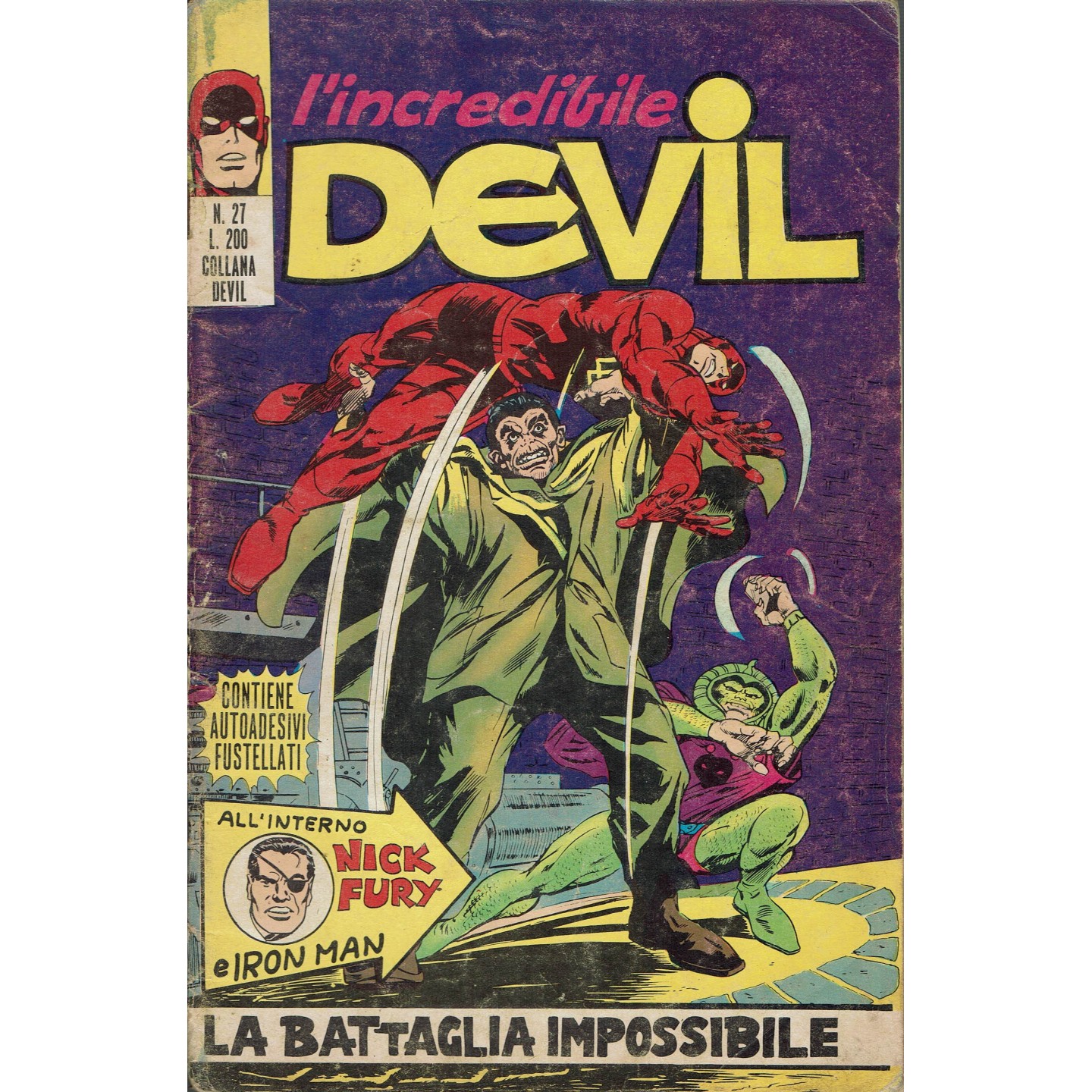 L'Incredibile Devil n. 27 la battaglia impossibile ed. Corno