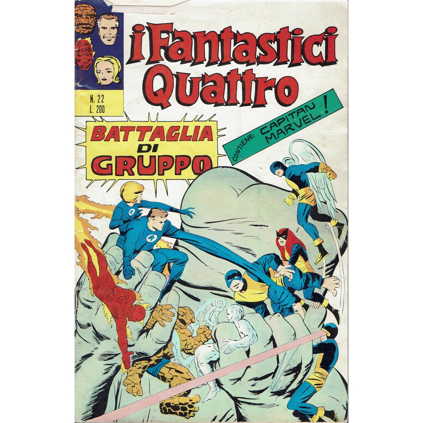 I Fantastici Quattro n.  22 battaglia gruppo X MEN ed. Corno