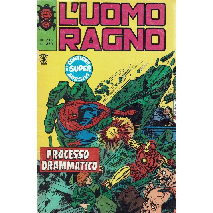 L'Uomo Ragno n.213 processo drammatico ed. Corno