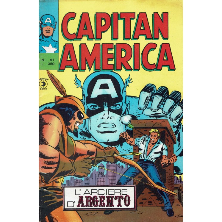 Capitan America n. 91 l'arciere d'argento ed. Corno