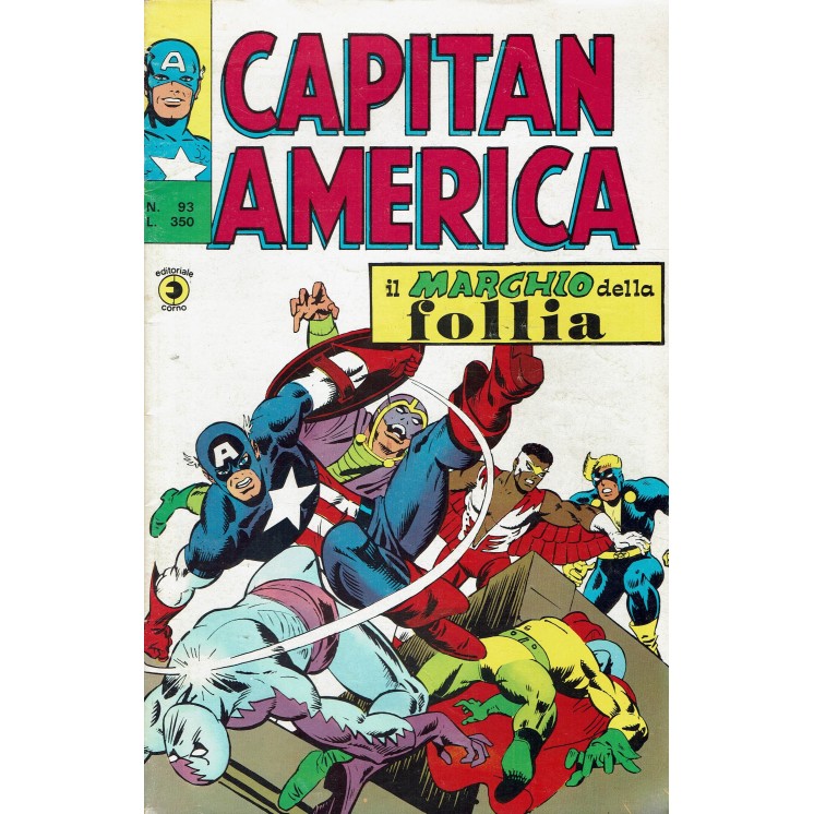 Capitan America n. 93 il marchio della follia ed. Corno