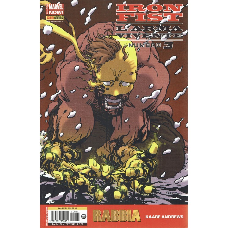 MARVEL TALES n.14 Iron Fist  3 rabbia ed. Panini