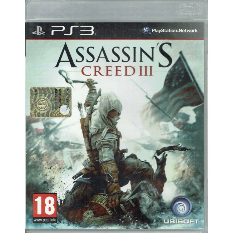 Videogioco per Playstation 3: Assassin's Creed III 18+ Ubisoft libretto 